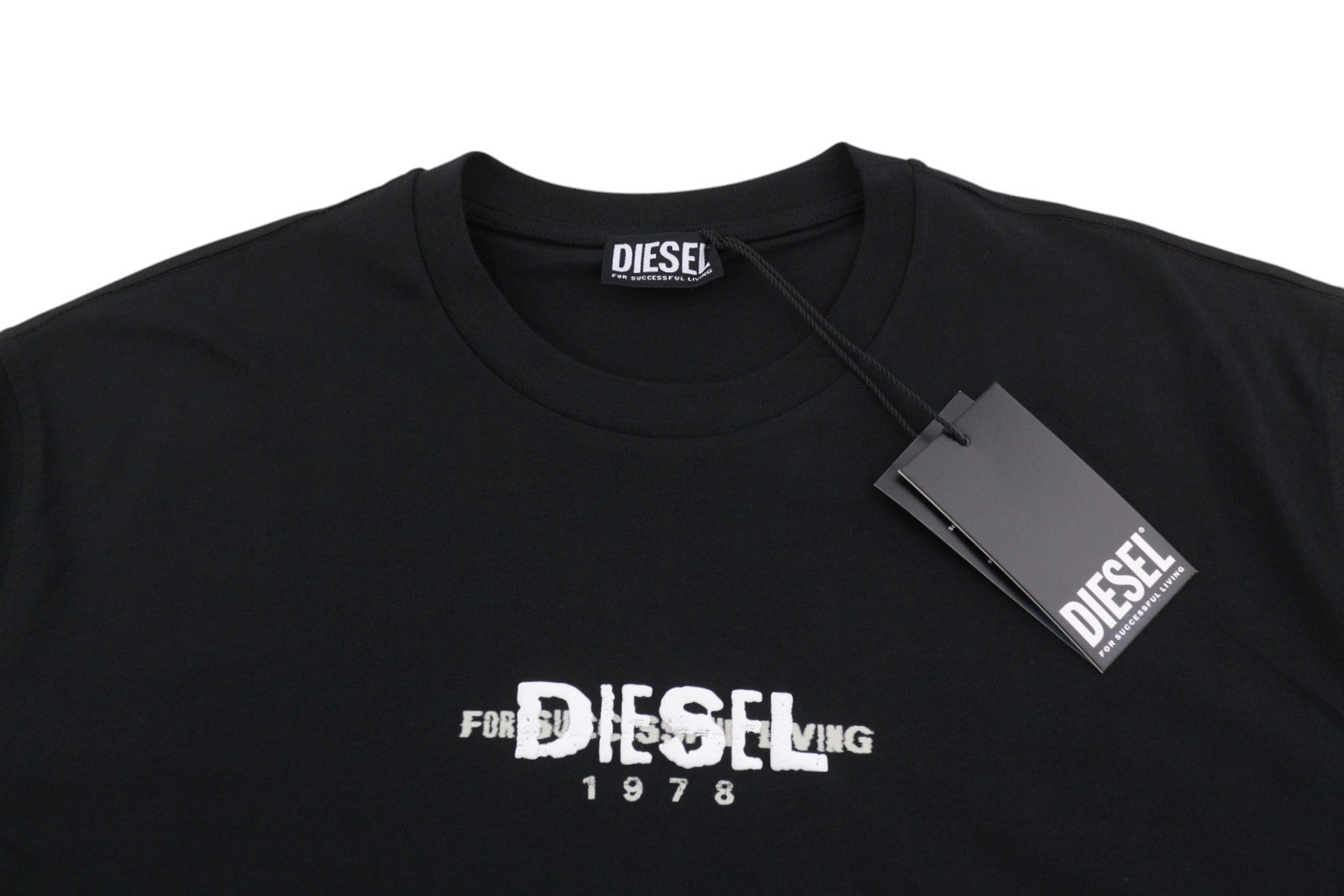 DIESEL T-Just 250236 Off Men T-Shirt 3XL Black Cotton Tricot Short Sleeve