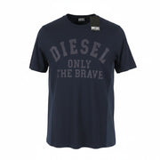 DIESEL T-Just 260141 Off Men T-Shirt XL Dark Blue Cotton Tricot Short Sleeve