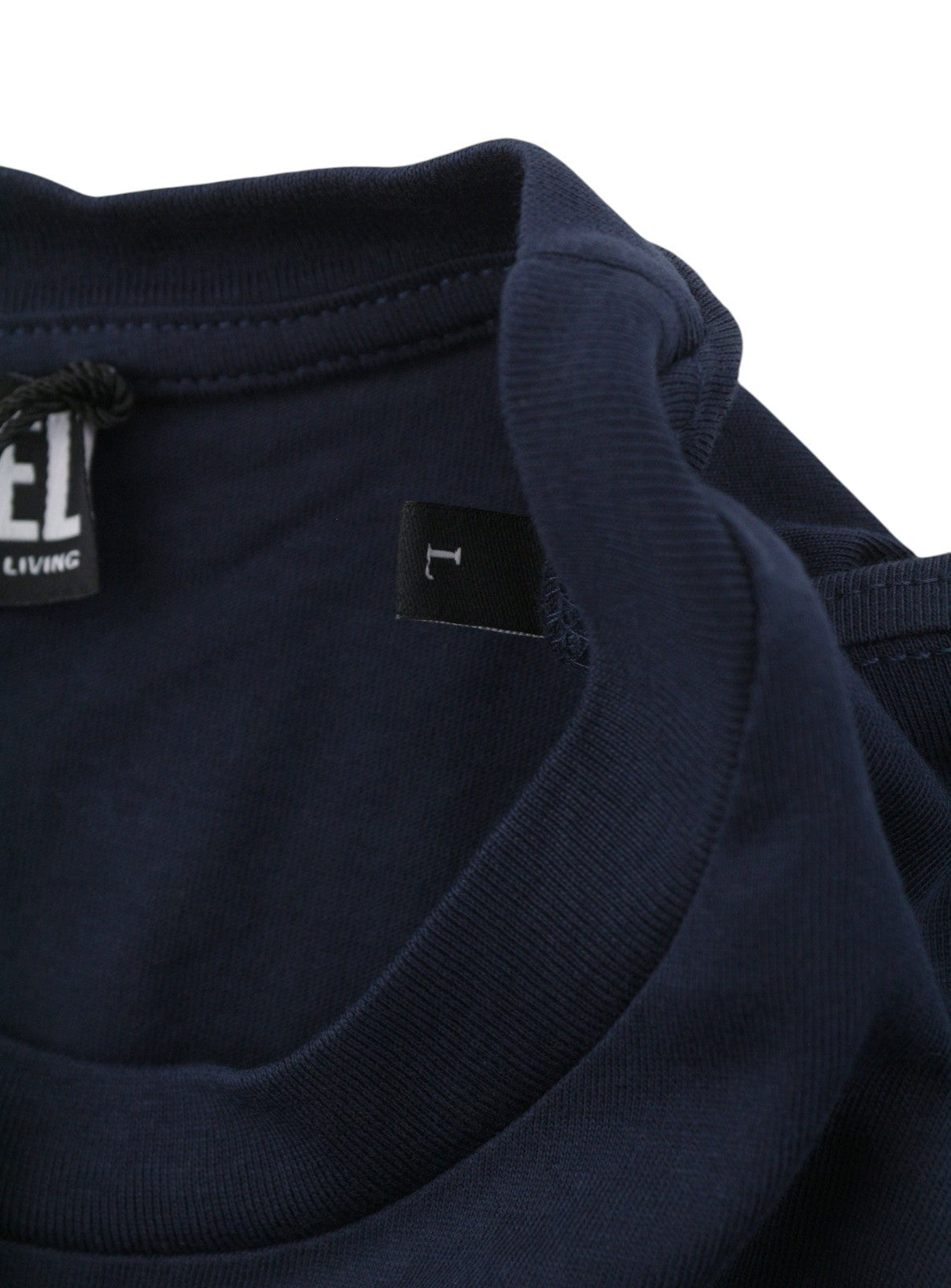 DIESEL T-Just 260141 Off Men T-Shirt L Dark Blue Cotton Tricot Short Sleeve