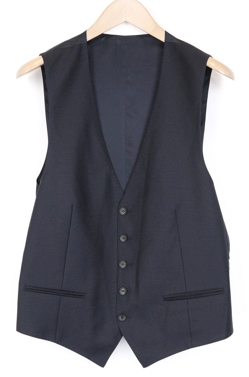 SUITSUPPLY Ferrara vyriška liemenė UK40R mėlyna grynos vilnos plona klasikinė liemenė 