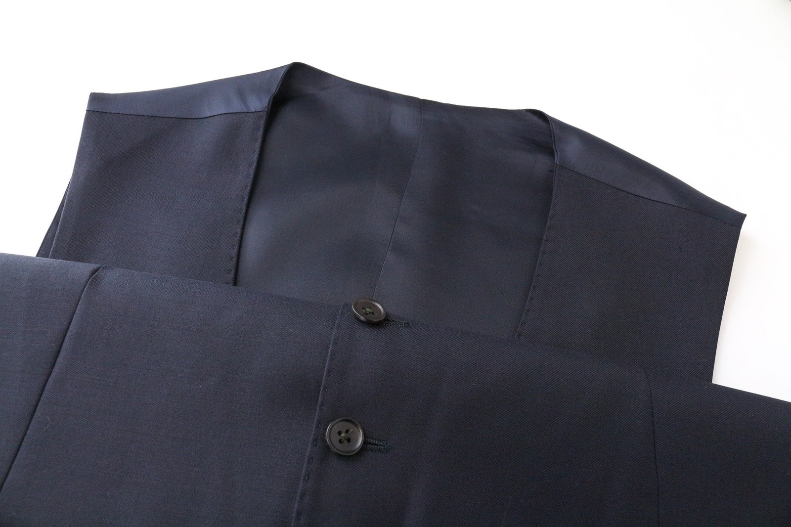 SUITSUPPLY Ferrara vyriška liemenė UK40R mėlyna grynos vilnos plona klasikinė liemenė 