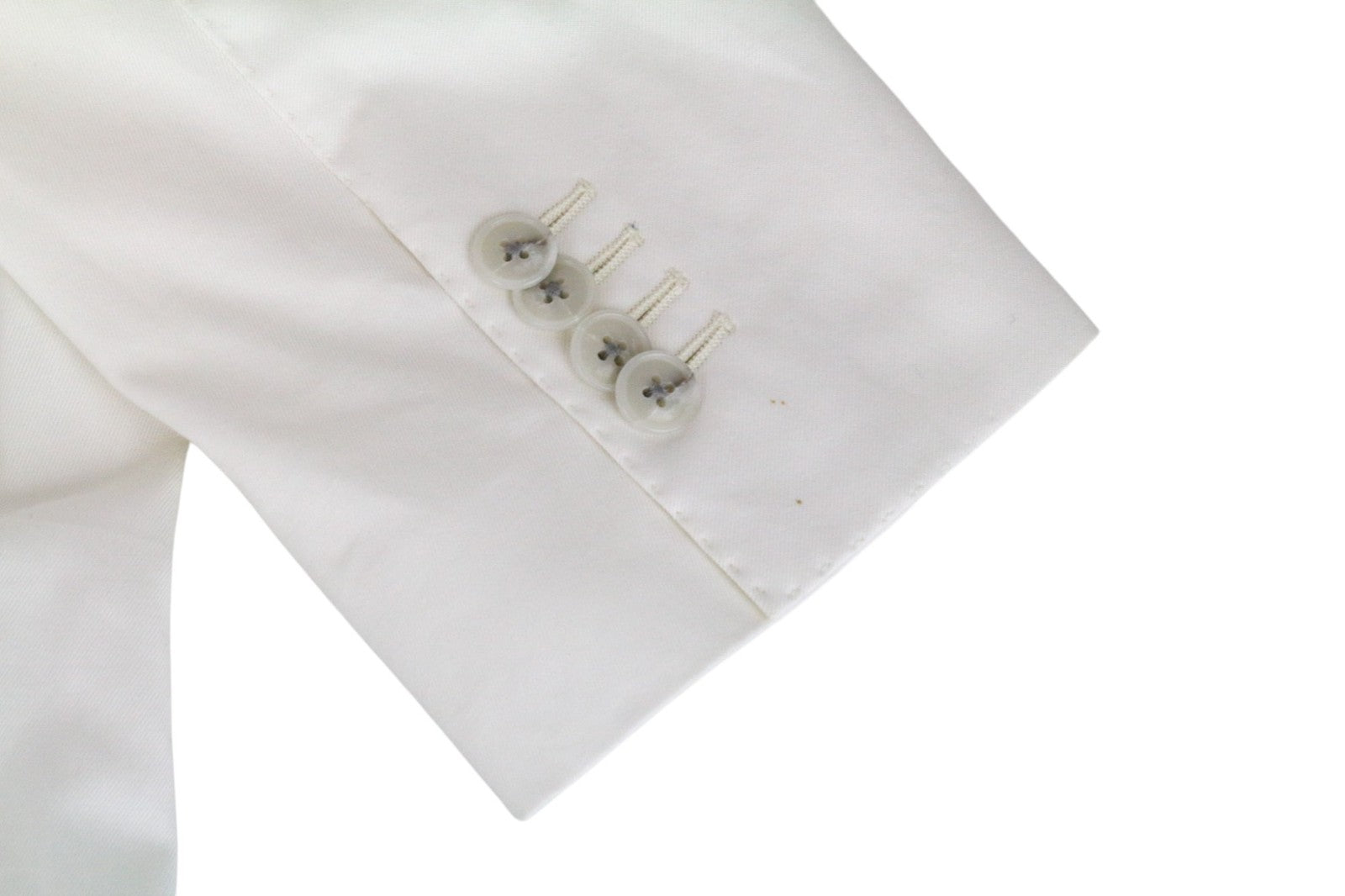 SUITSUPPLY Havana Men Suit UK38R Single-Breasted Off-White Slim Cotton 2 Piece