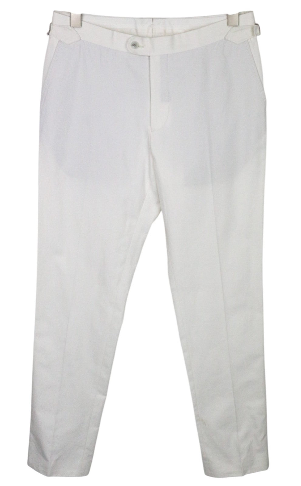 SUITSUPPLY Havana Men Suit UK38R Single-Breasted Off-White Slim Cotton 2 Piece