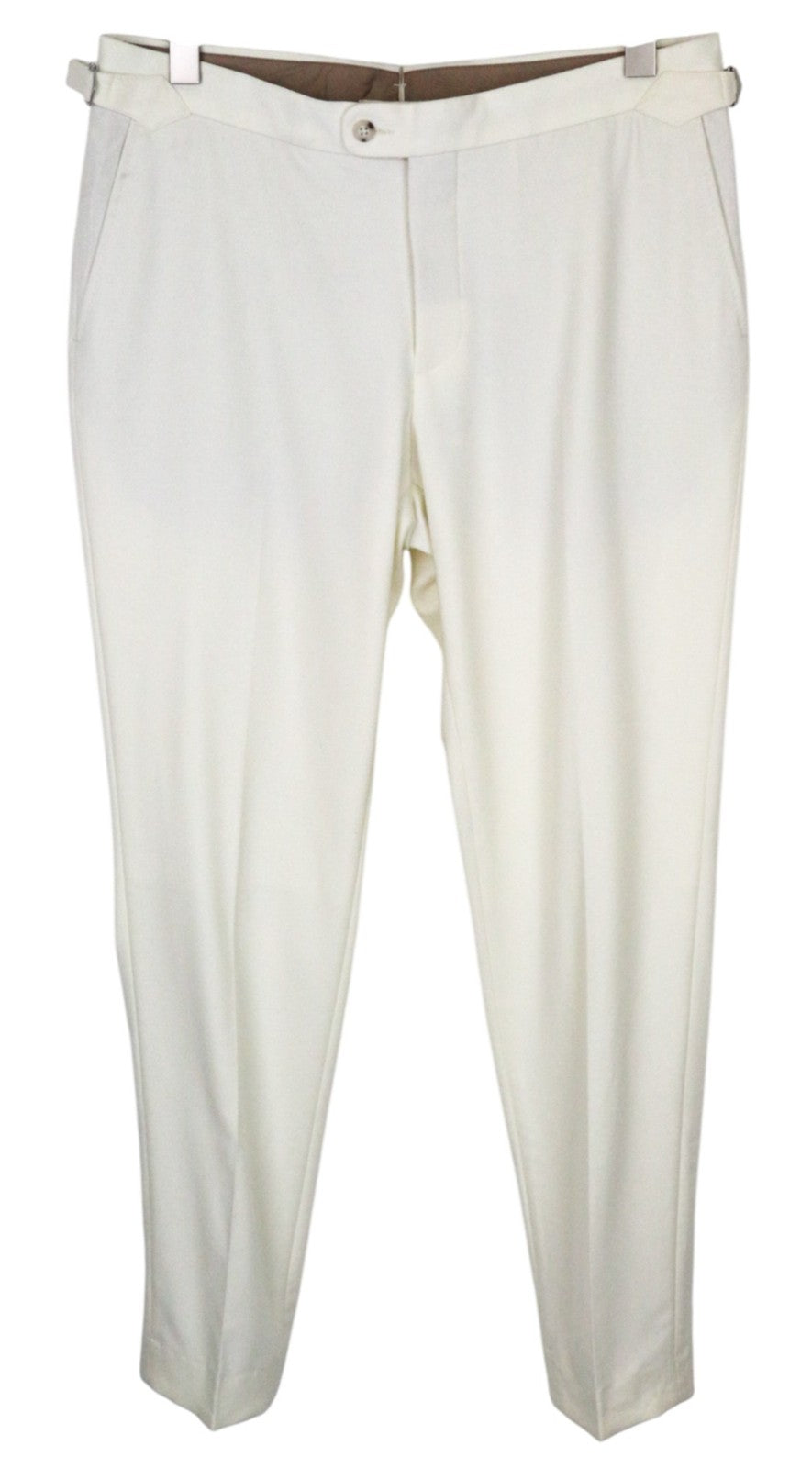 SUITSUPPLY Havana Men Suit UK40R Off-White Single-Breasted Slim Pure Wool 2Piece