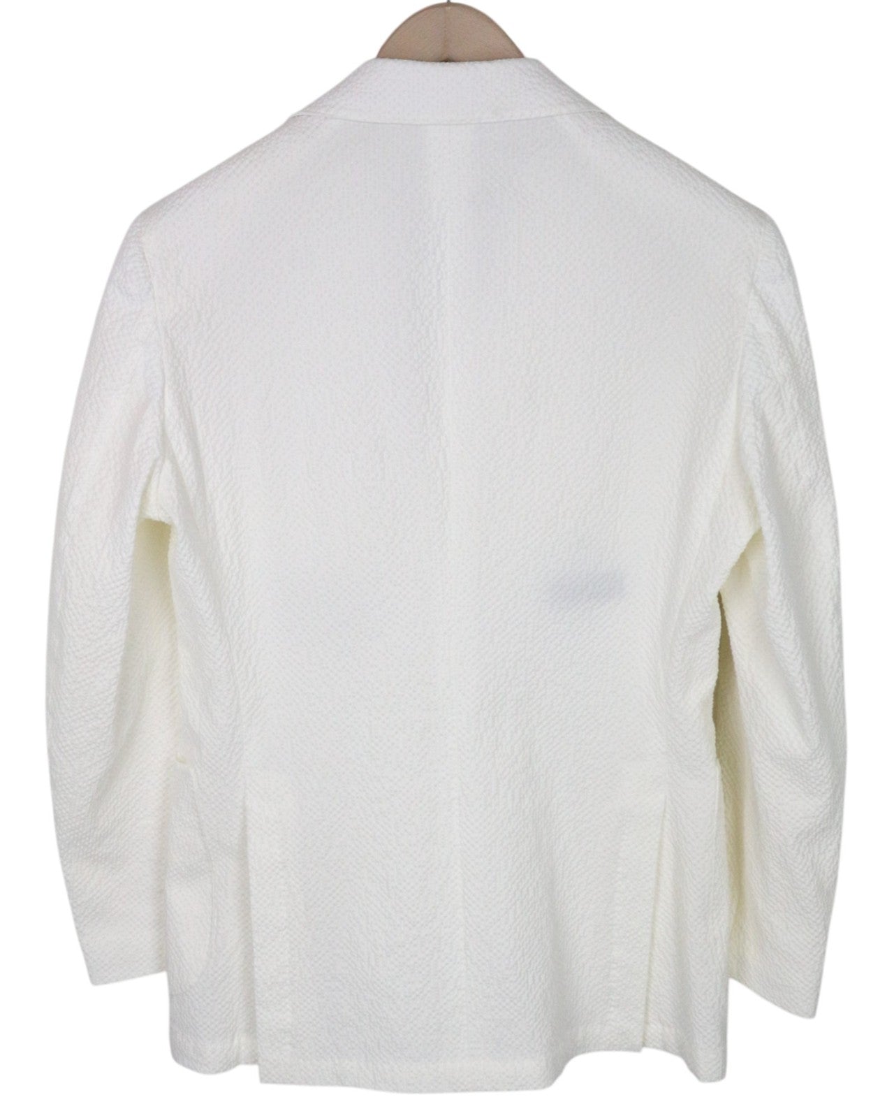 SUITSUPPLY Havana Men Suit UK34R Double-Breast White Slim Cotton Stretch 2Piece