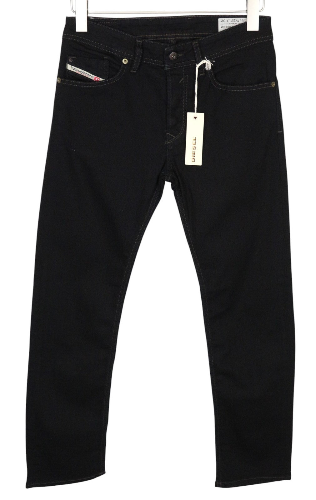 DIESEL Waykee 0886Z Men Jeans W27/L32 Boys Straight Fit Black Cotton Stretch