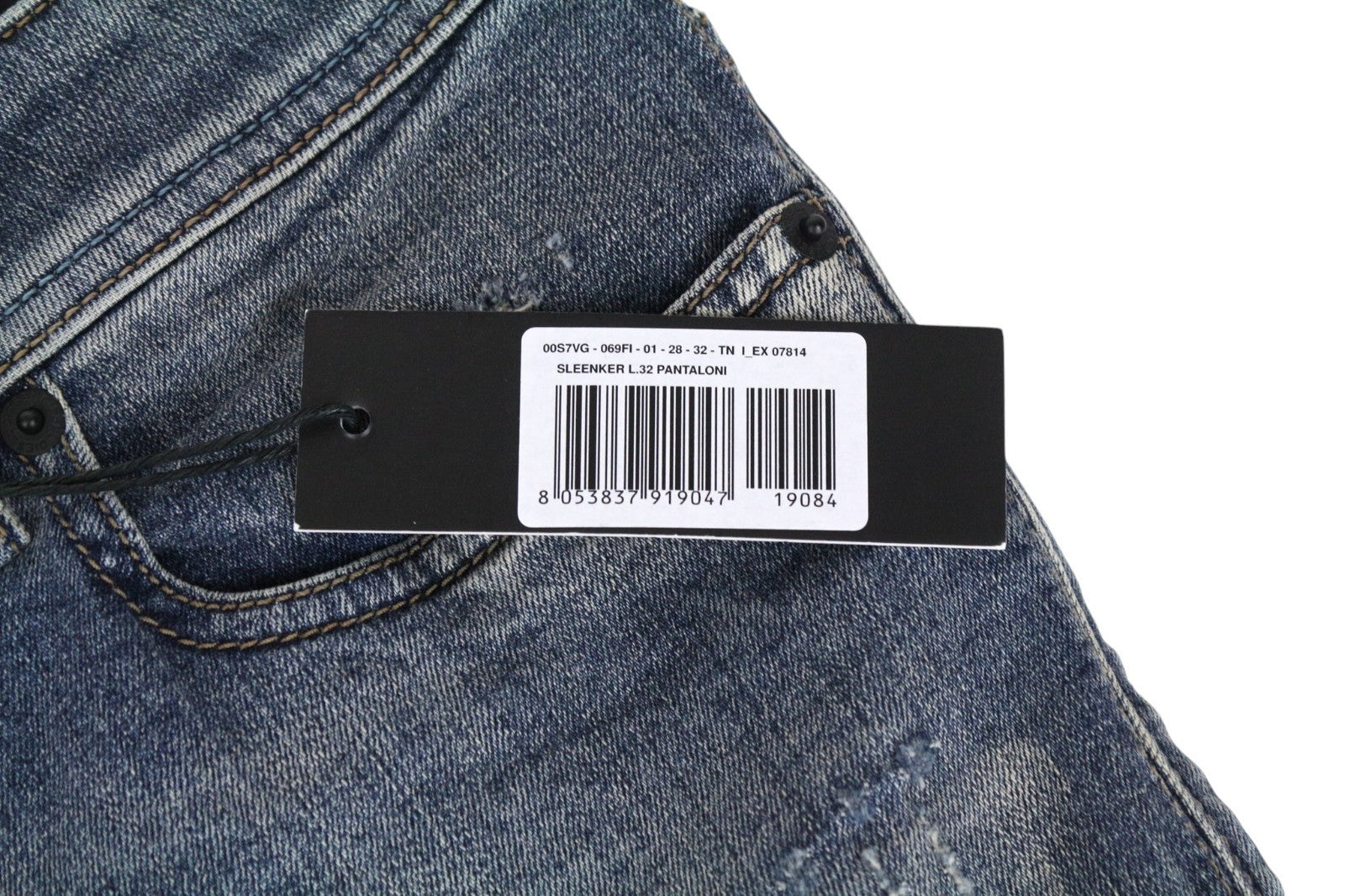 DIESEL Sleenker 069FI Men Jeans W28/L32 Slim Skinny Fit Blue Cotton Stretch