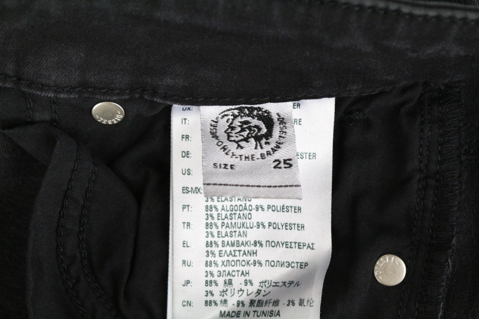 DIESEL Slandy-Zip 069GF Women Jeans W25/L30 Super Skinny Grey Stretch Coated