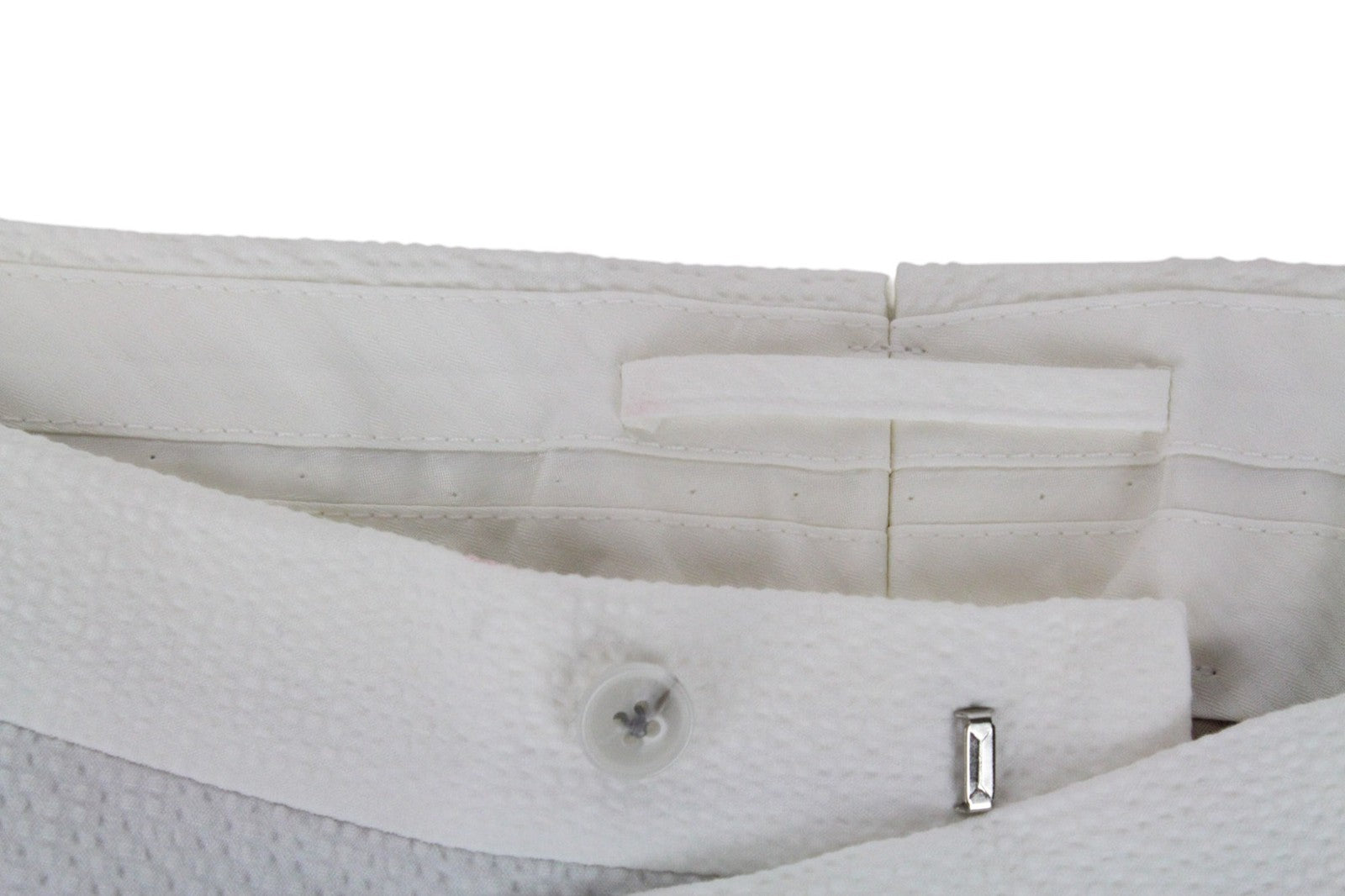 SUITSUPPLY Havana Men Suit UK38R Two-Row White 2-Piece Slim Cotton Stretch