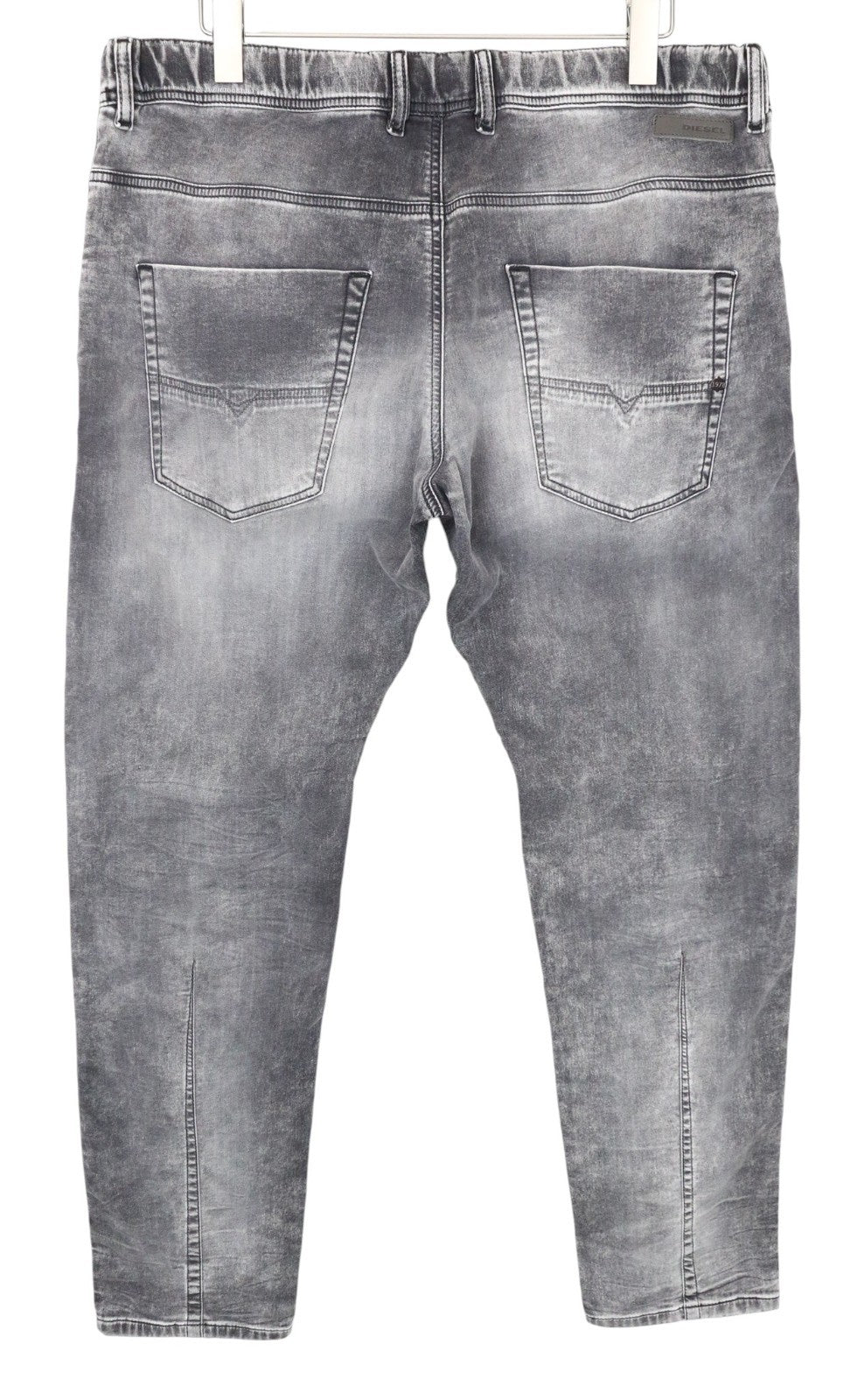 DIESEL Krooley-NE 0855B Men Jeans W38 Jogg Sweat Grey Stretch Slim Carrot Fit