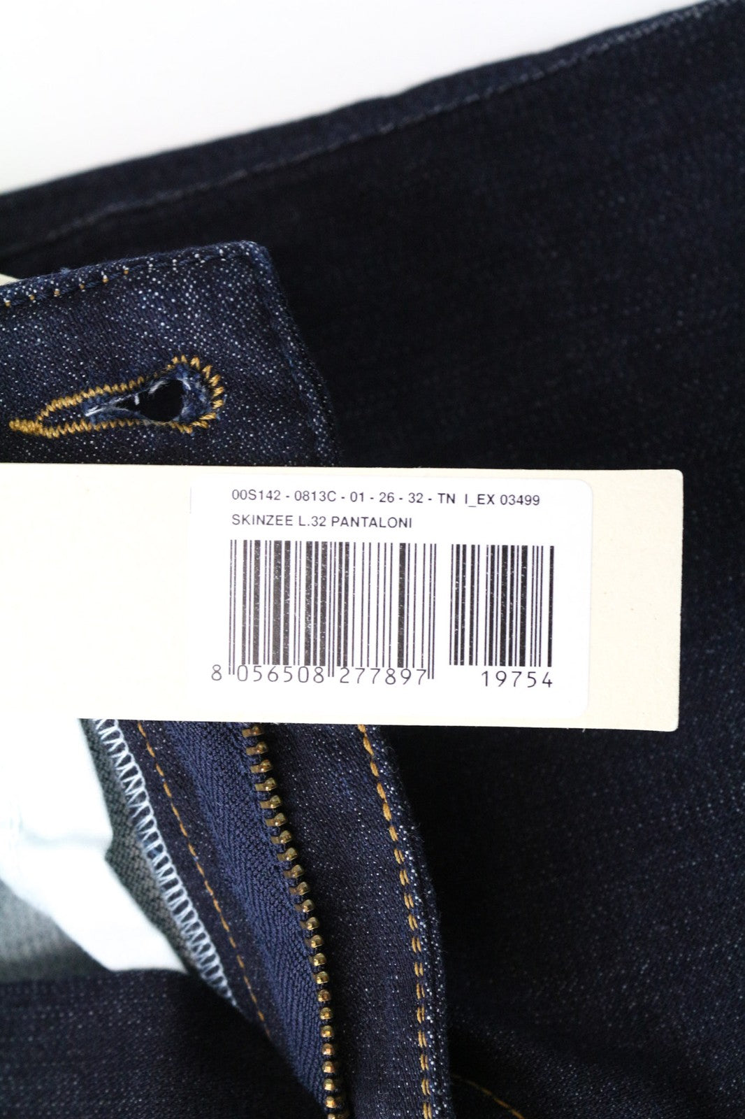 DIESEL Skinzee 0813C Women Jeans W26/L32 Blue Stretch Super Slim Skinny Fit