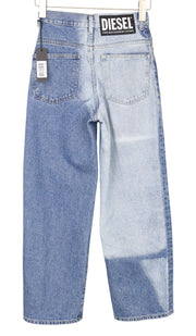 DIESEL Widee 0077V Women Jeans W23/L32 Blue Stretch Regular Straight Girls