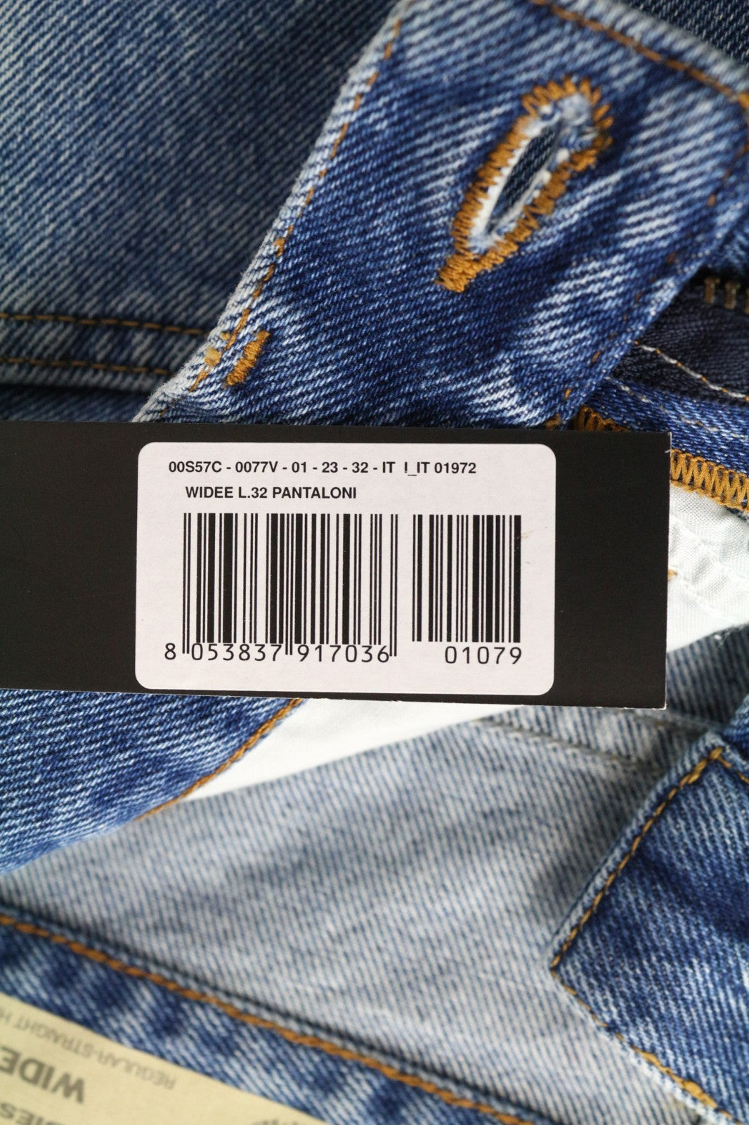 DIESEL Widee 0077V Women Jeans W23/L32 Blue Stretch Regular Straight Girls