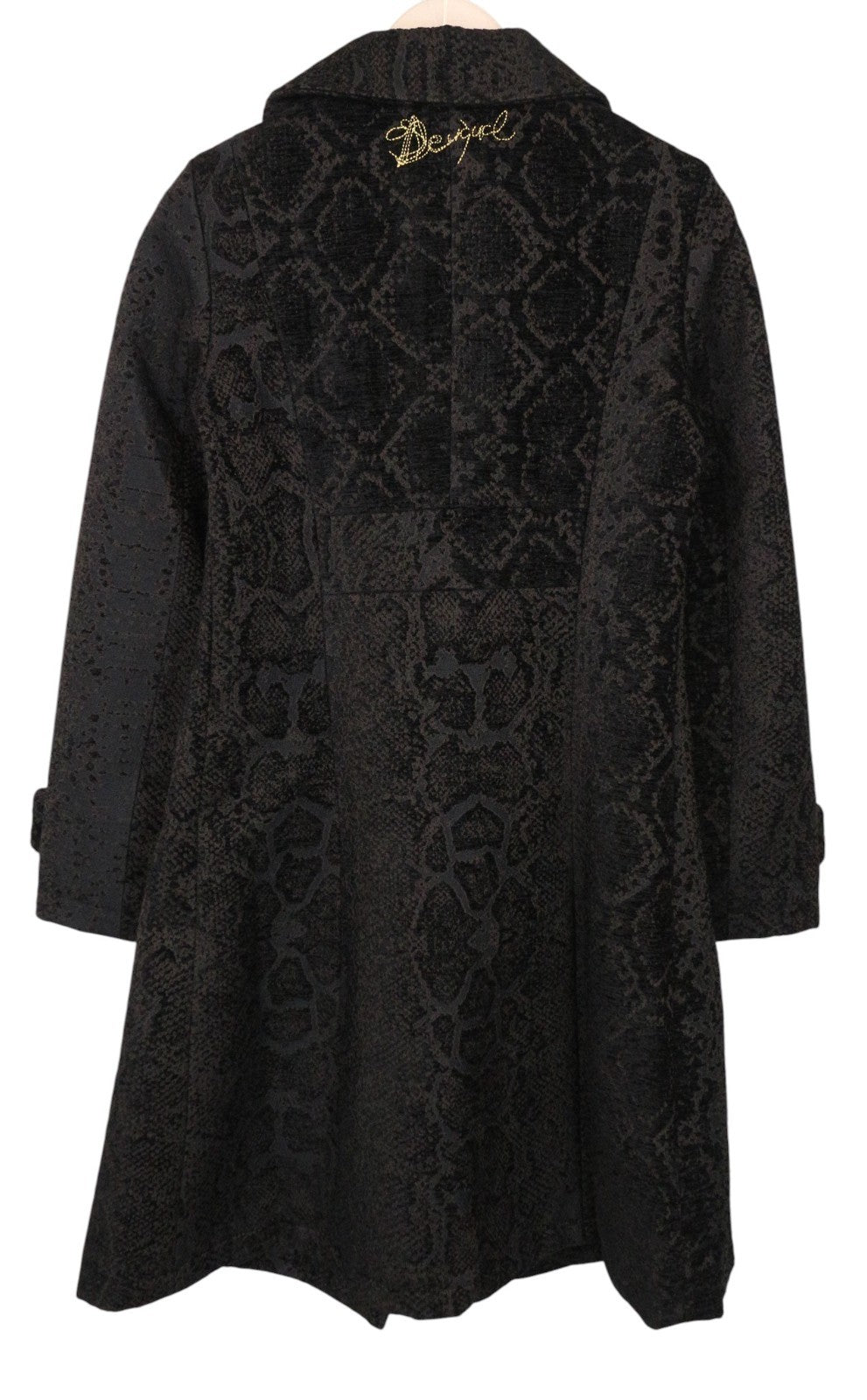 DESIGUAL Etro Women Coat EU38 M Brown Animal Print Jacquard Designer Lined