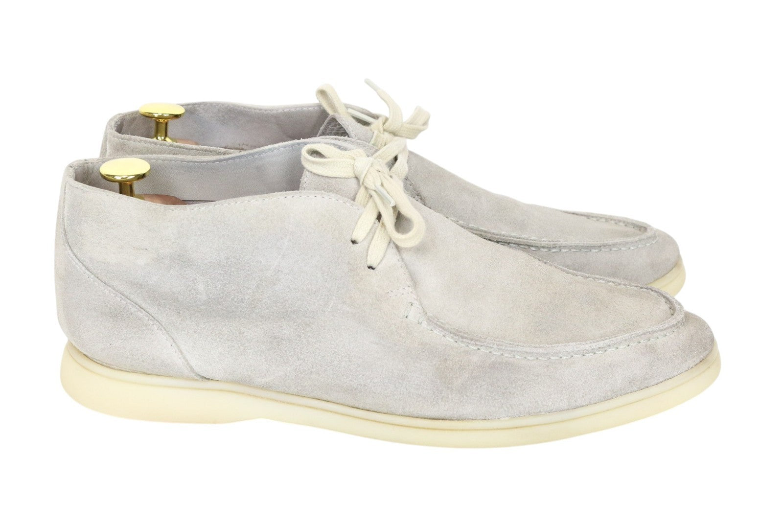 SUITSUPPLY Men Casual Shoes EU43 Beige Leather Suede Chukka High-Top Lace Up