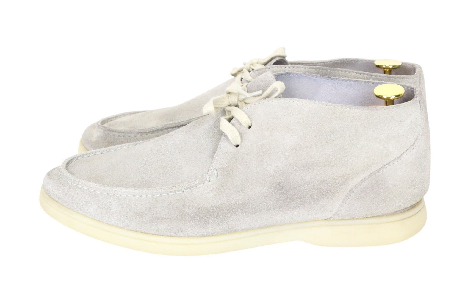 SUITSUPPLY Men Casual Shoes EU43 Beige Leather Suede Chukka High-Top Lace Up