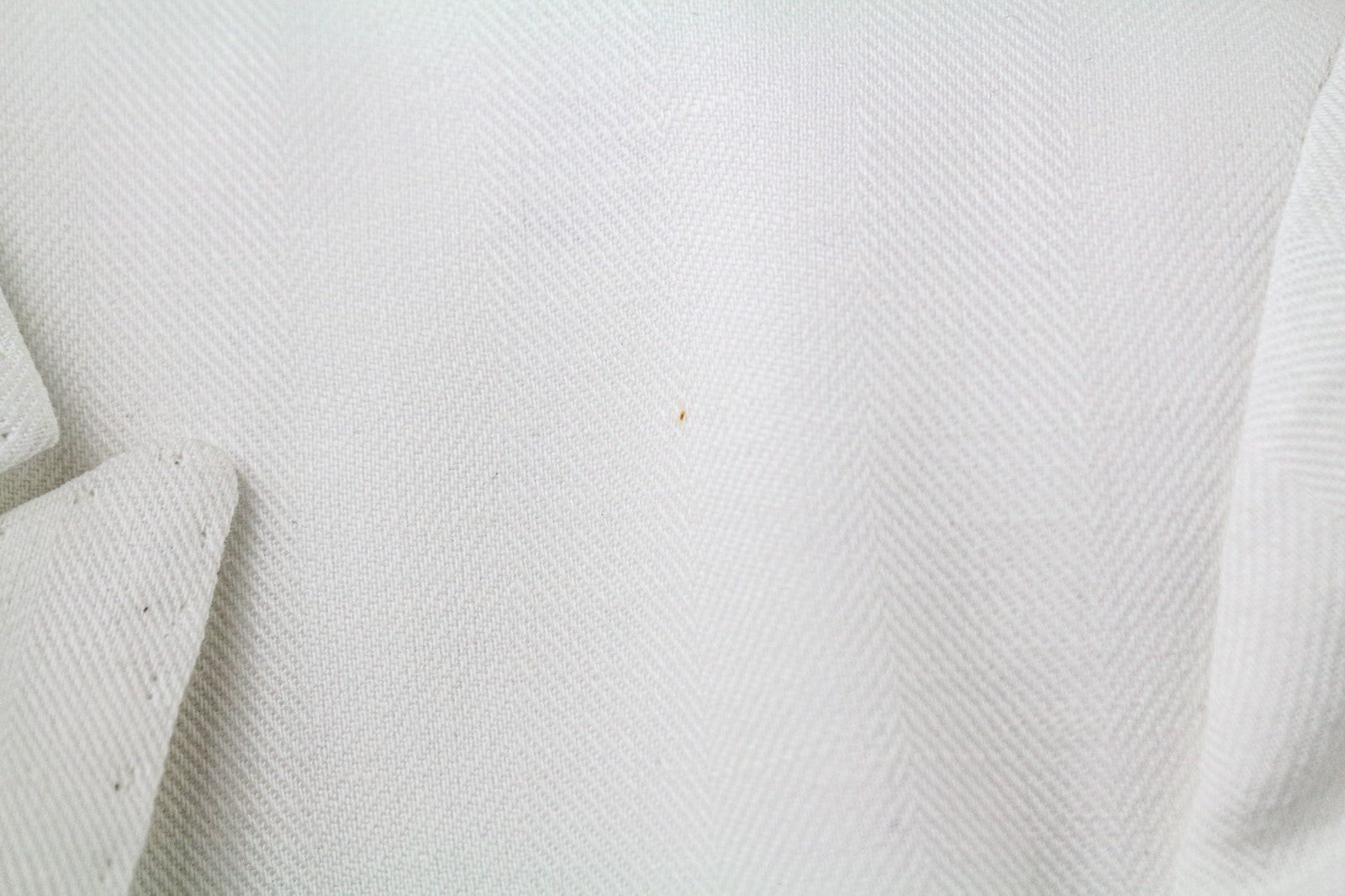 SUITSUPPLY La Spalla Men Blazer UK34R White Slim Two-Row Herringbone Linen Mix