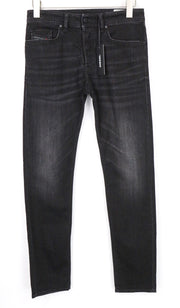 DIESEL Buster 069BG Men Jeans W28/L32 Grey Regular Slim Tapered Cut Stretch