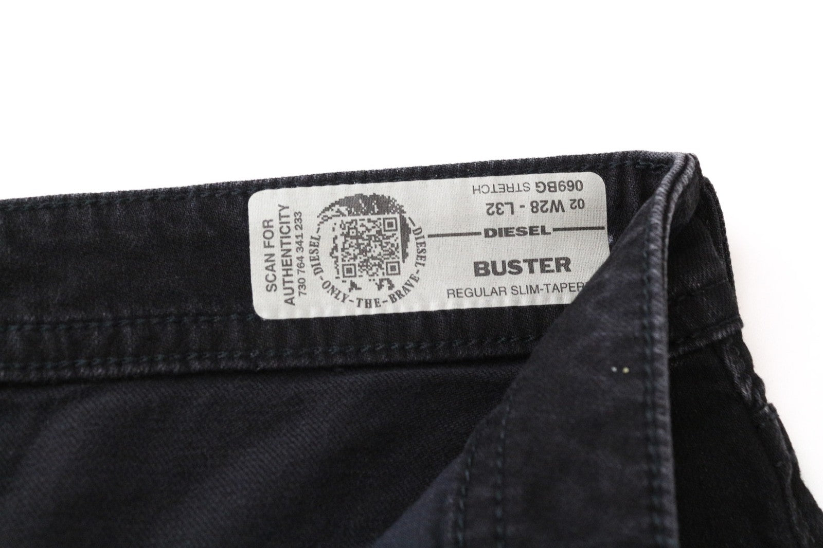 DIESEL Buster 069BG Men Jeans W28/L32 Grey Regular Slim Tapered Cut Stretch