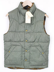 SCOTCH & SODA Men Vest S Green Camouflage Print Reversible Classic High Neck