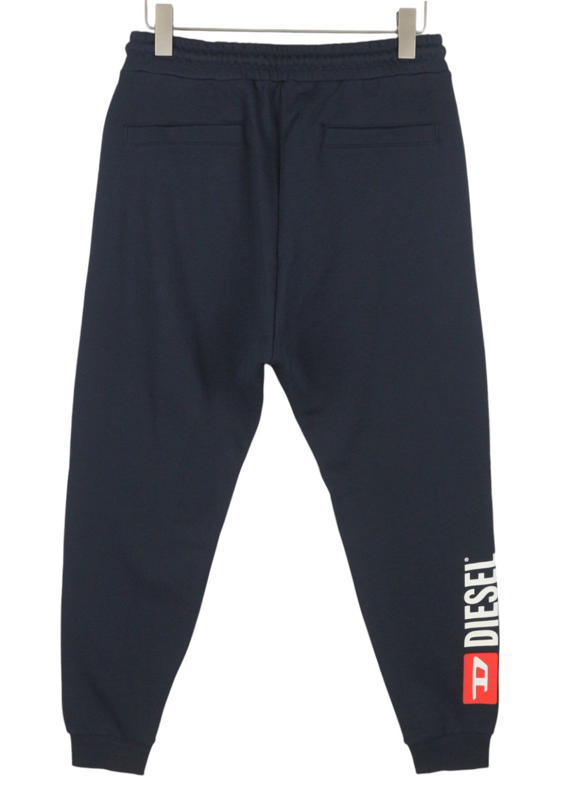 DIESEL P-Tary New D Logo Men Trousers 2XL Dark Blue Drawstring Waist Sweatpants