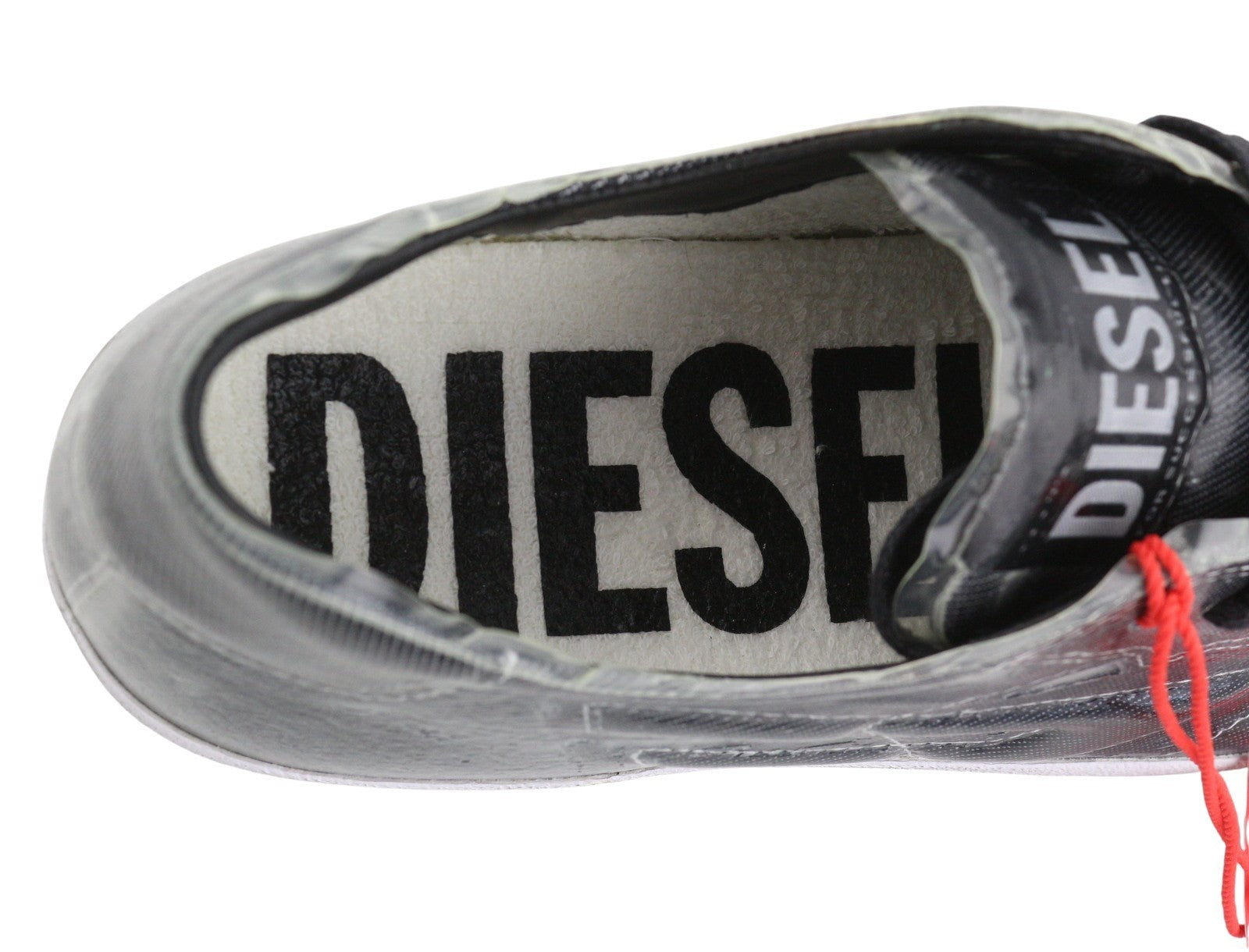 DIESEL S-Leroji Low Men Sneakers EU44 Black Canvas With TPU Overlay RRP270