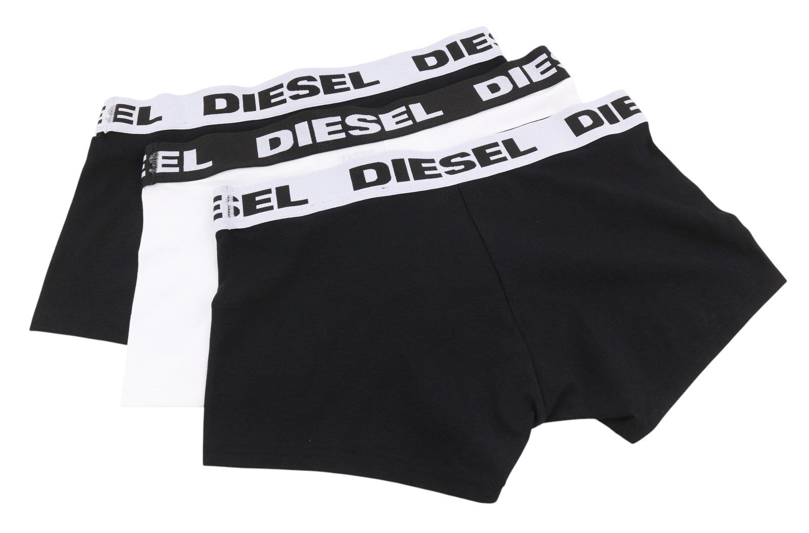 DIESEL Umbx-Shawnthreepack-Out Men Underwear M Black & White Boxers 3PC