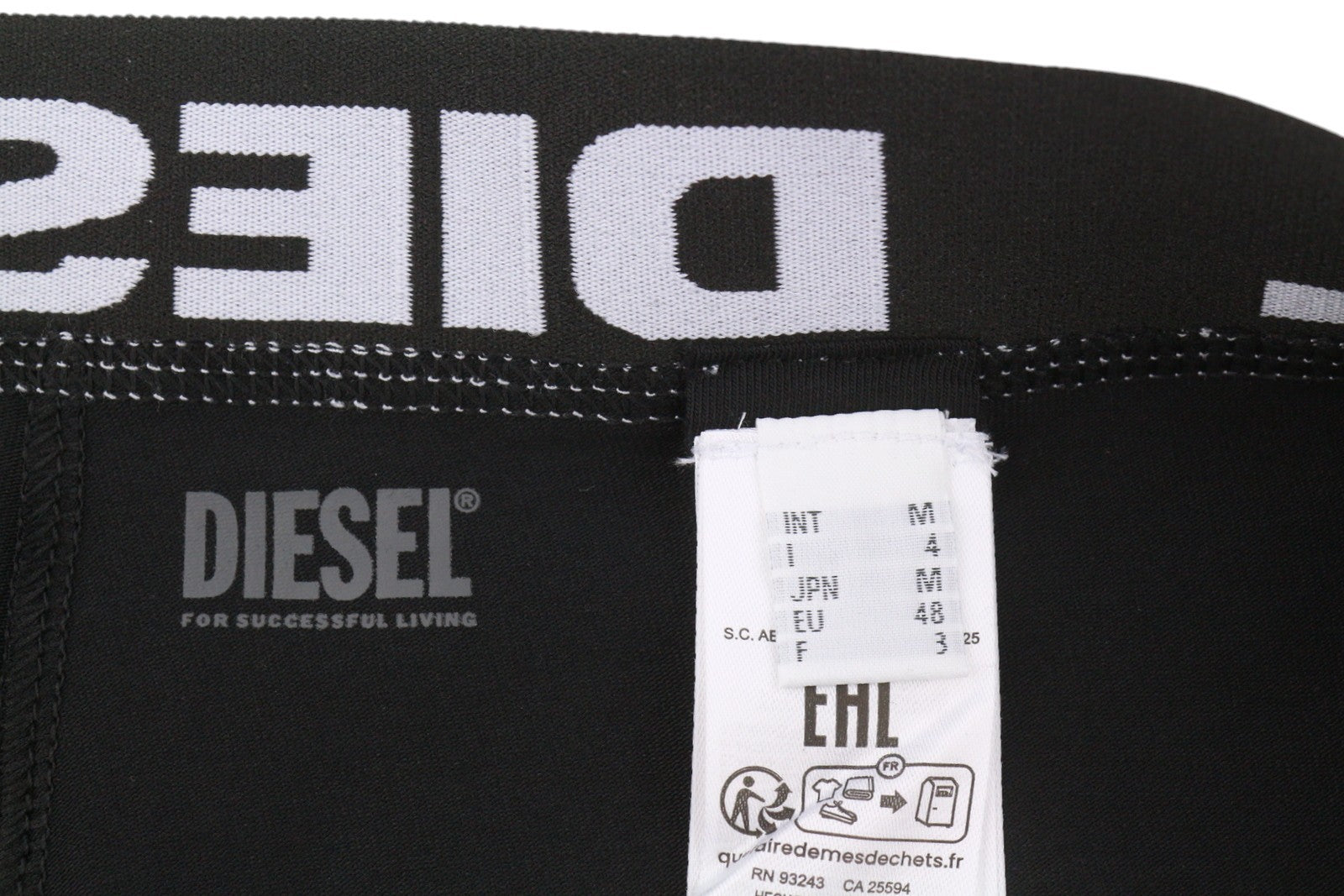 DIESEL Umbx-Shawnthreepack-Out Men Underwear M Black & White Boxers 3PC