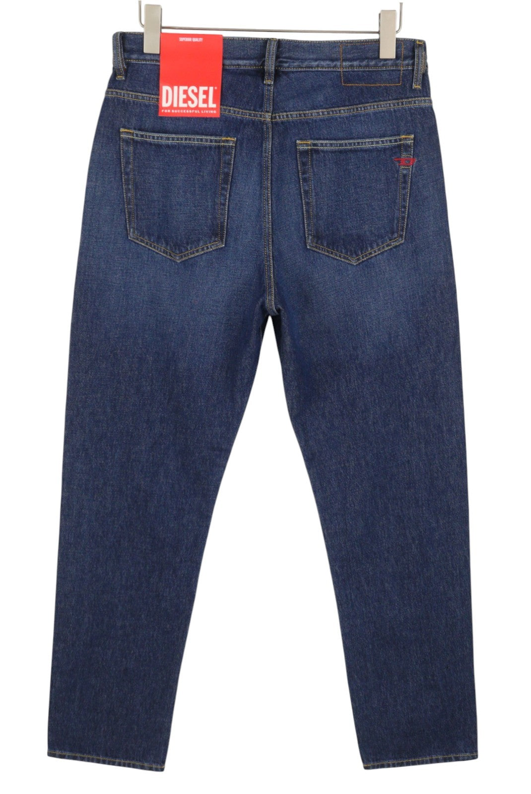DIESEL 2020 D-Viker 09C03 Men Jeans W34/L32 Blue Faded Regular Straight RRP160
