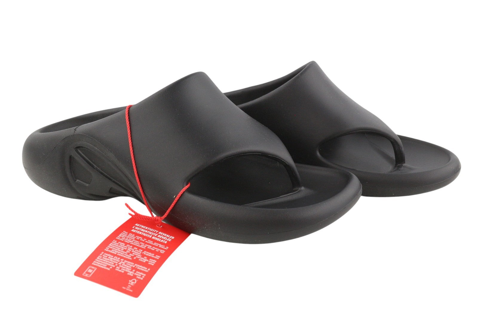 DIESEL Sa-Maui X Women Sandals EU38 Black Rubber Mule Flip-Flop Unisex RRP150