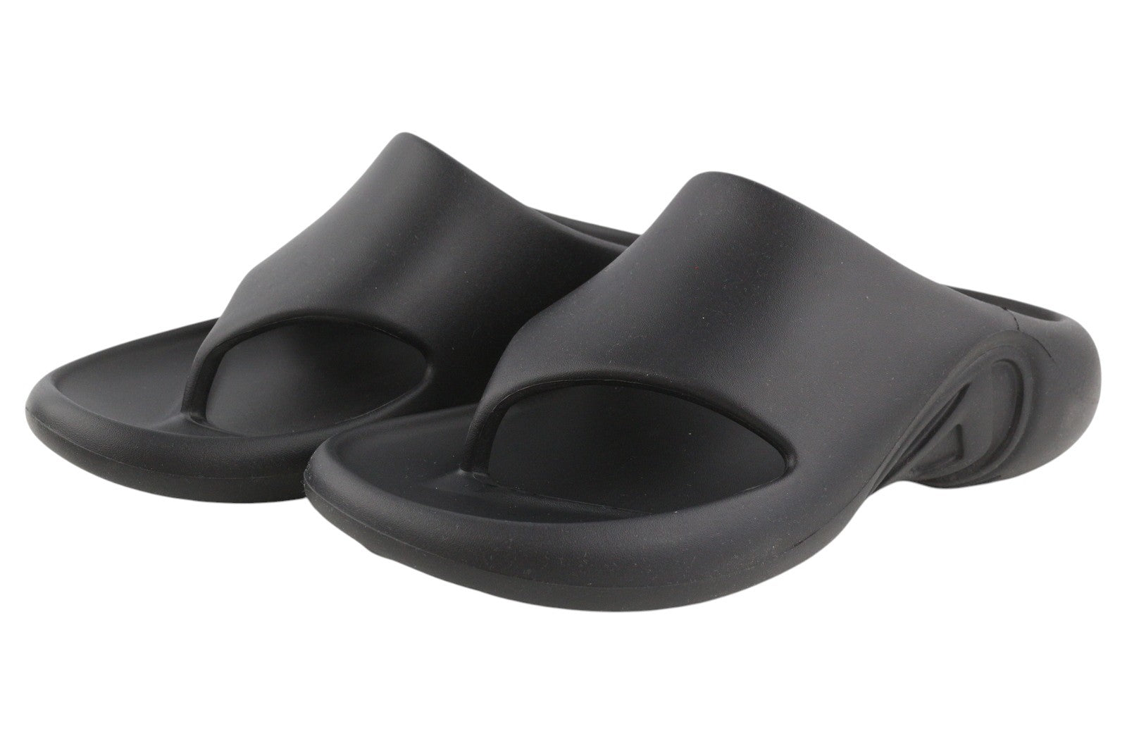 DIESEL Sa-Maui X Women Sandals EU38 Black Rubber Mule Flip-Flop Unisex RRP150