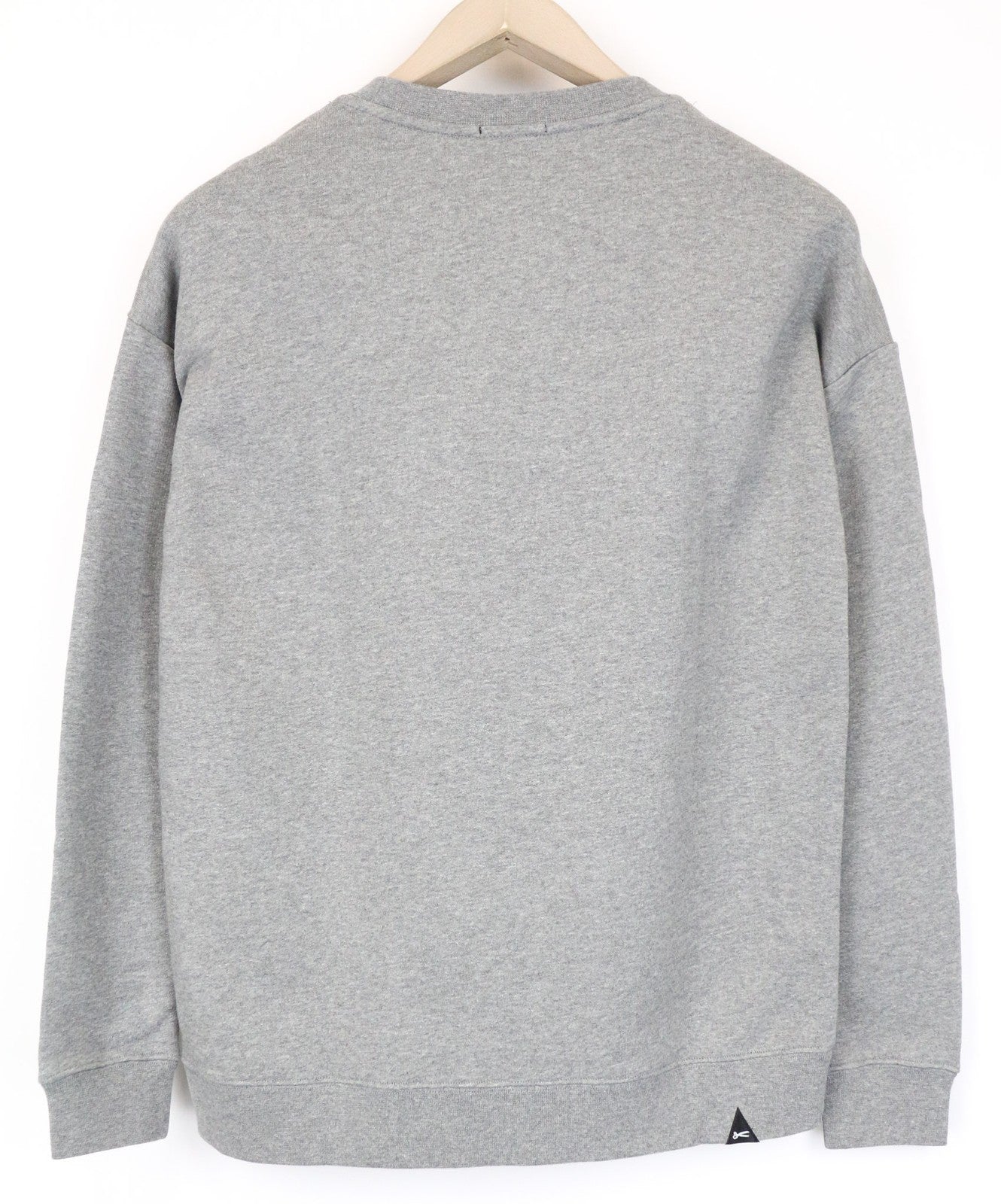 DENHAM moteriškas pilkas medvilninis džemperis ilgomis rankovėmis „Blue City“ 