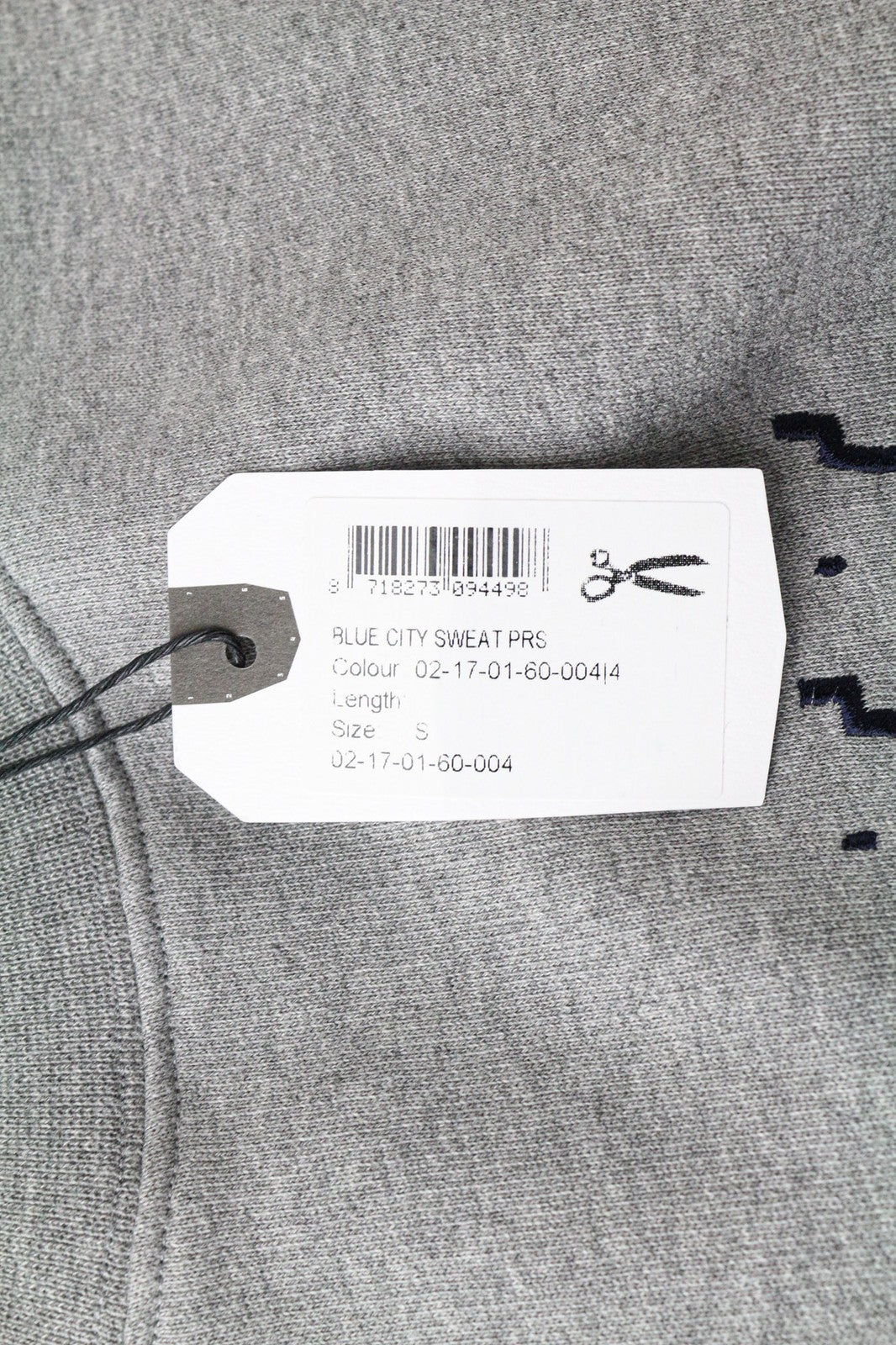 DENHAM moteriškas pilkas medvilninis džemperis ilgomis rankovėmis „Blue City“ 