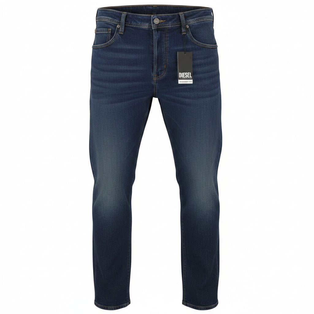 DIESEL Larkee-X R072R Men Jeans W40/L32 Blue Whiskers Faded Straight RRP175