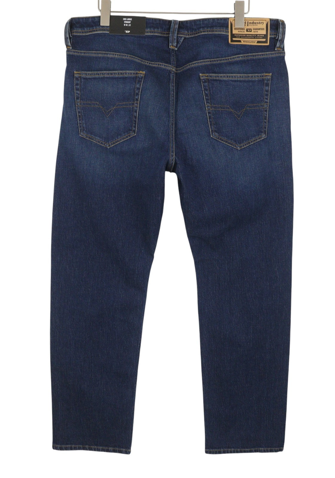 DIESEL Larkee-X R072R Men Jeans W40/L32 Blue Whiskers Faded Straight RRP175