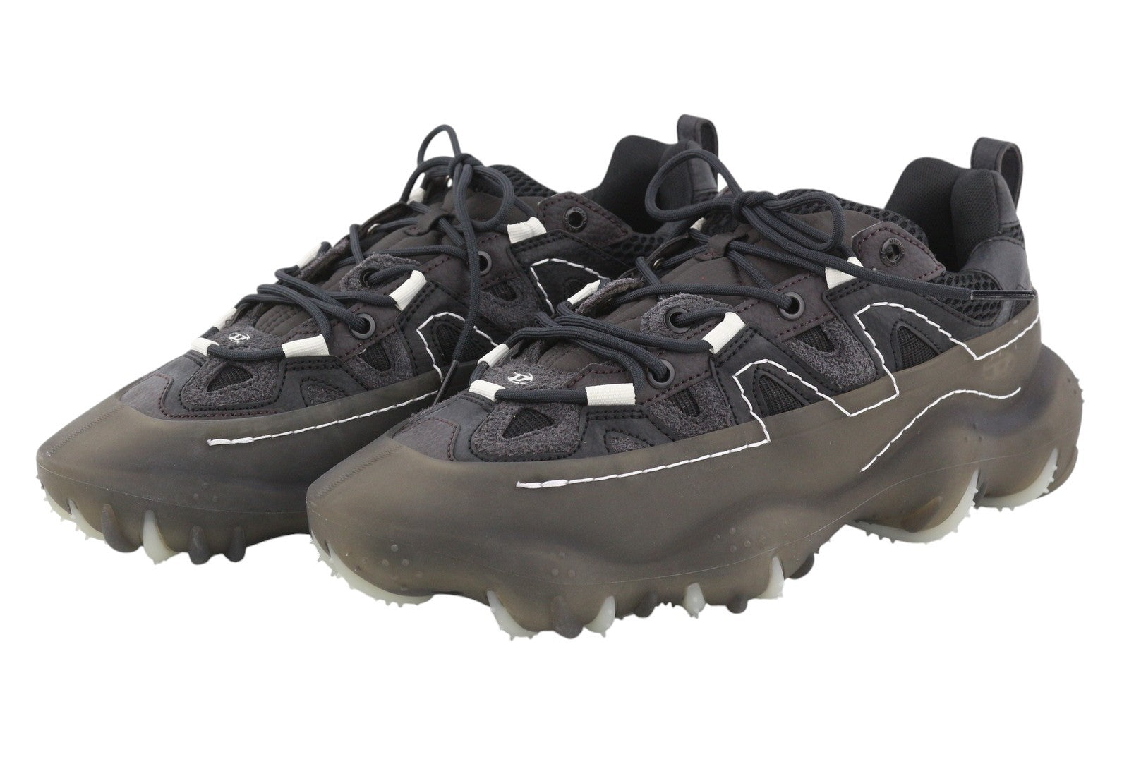 DIESEL S-Prototype P1 Men Sneakers EU44 Black Leather Details Low Top RRP350