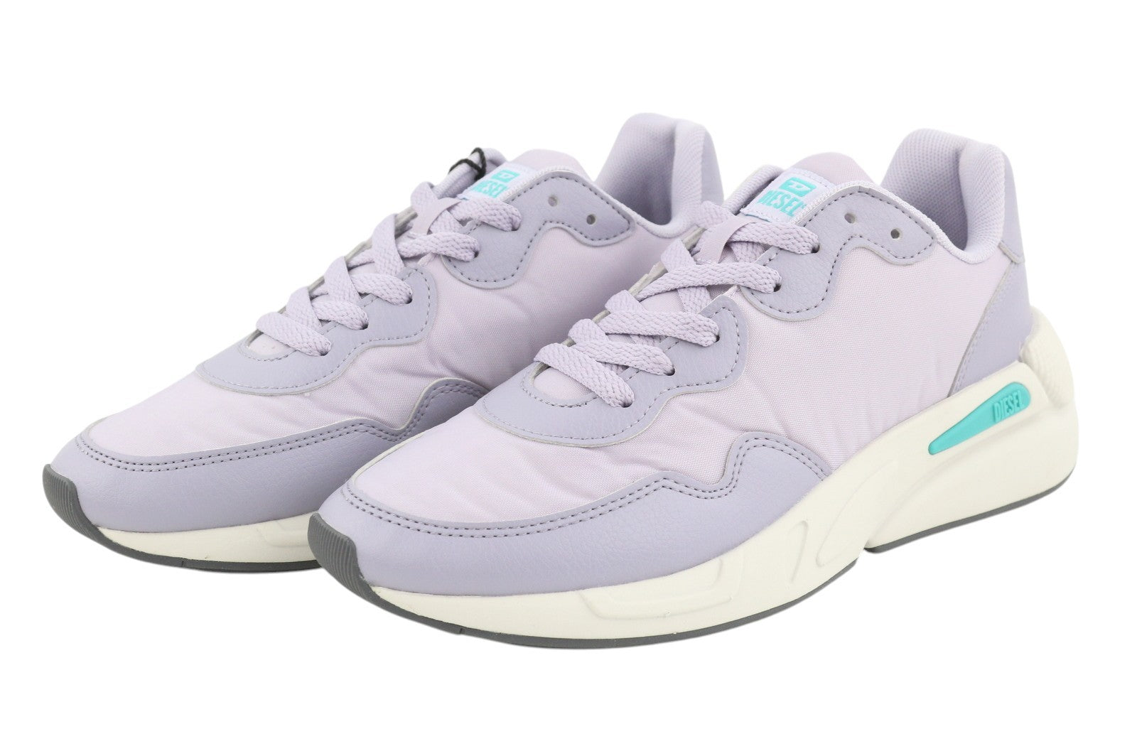 DIESEL S-Serendipity Light Women Sneakers EU38 Purple Almond Toe Low RRP150