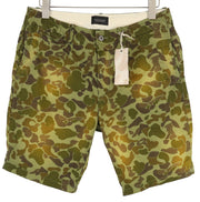 SCOTCH &amp; SODA vyriški šortai W32 Chino, žali, raštuoti, su užtrauktuku ir logotipu, laisvalaikio stiliaus. 