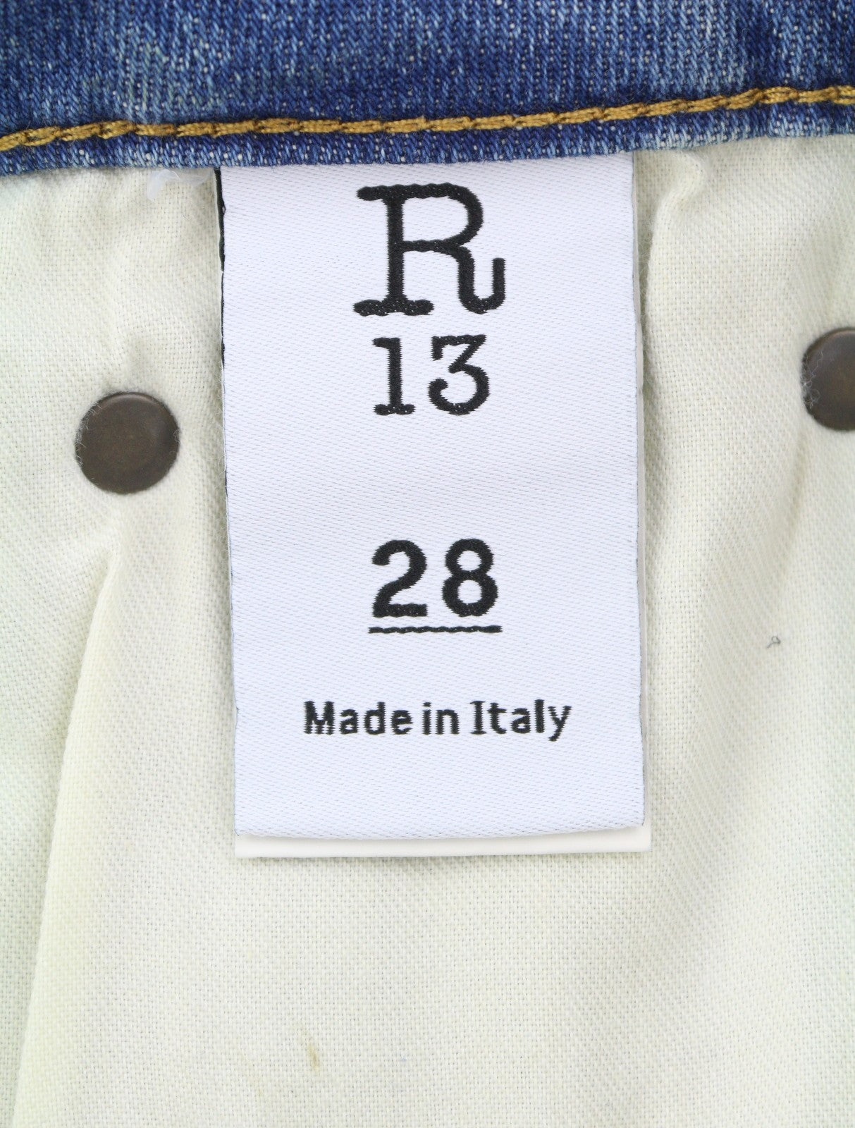R13 Kick Fit Women's Jeans 28 Kelly Stretch Faded Whisker Crop PS26