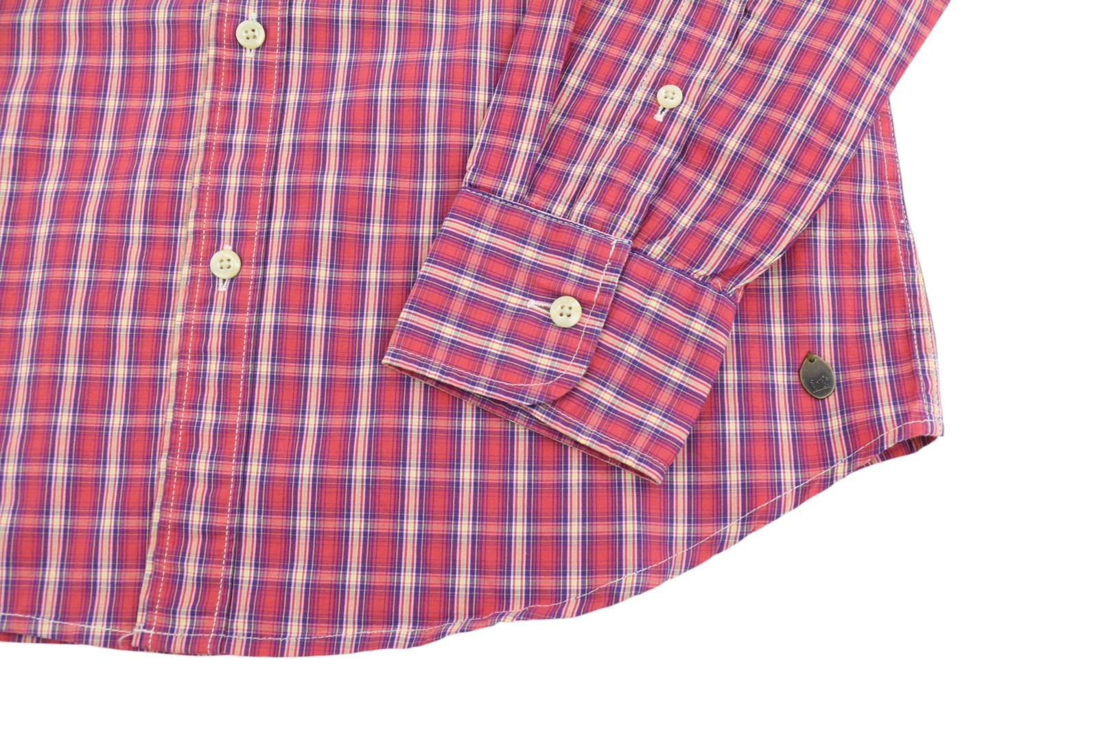 SCOTCH & SODA Men's Shirt S Red Plaid Button-Up Spread Neck Casual