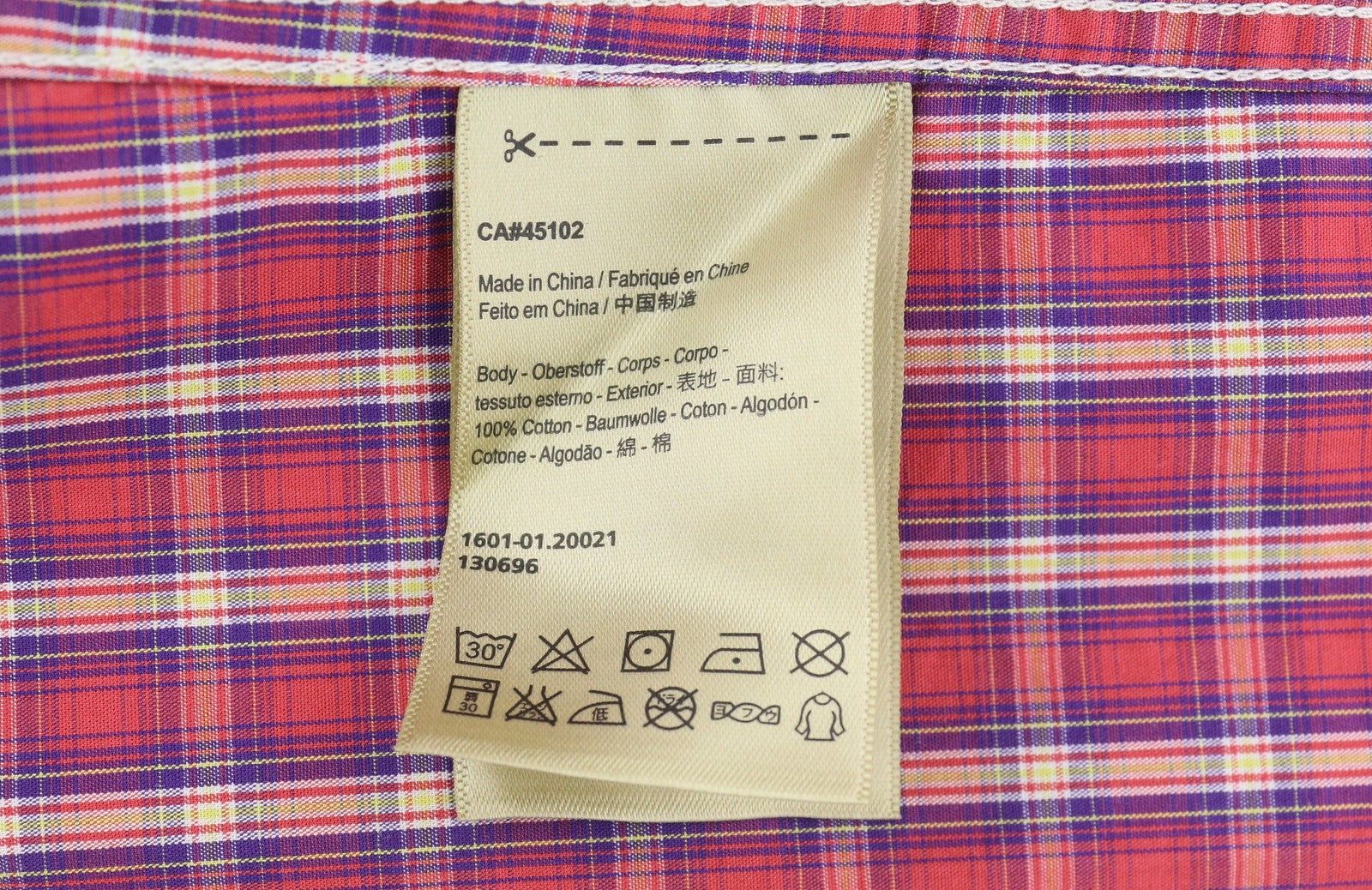 SCOTCH & SODA Men's Shirt S Red Plaid Button-Up Spread Neck Casual