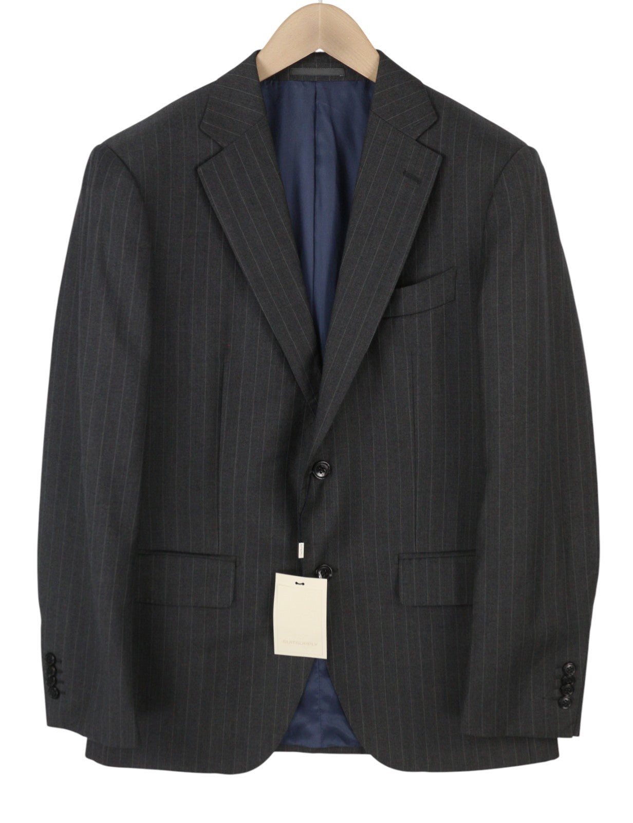 SUITSUPPLY Napoli Men's Blazer UK38R Grey Pinstripe Wool Single Breasted