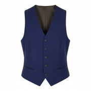SUITSUPPLY Ferrara Men's Waistcoat UK34R Blue Single Breasted Button Formal