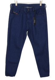 DIESEL Mharky 0078F Men's Jeans W34 Dark Blue Tapered Button Fly Denim