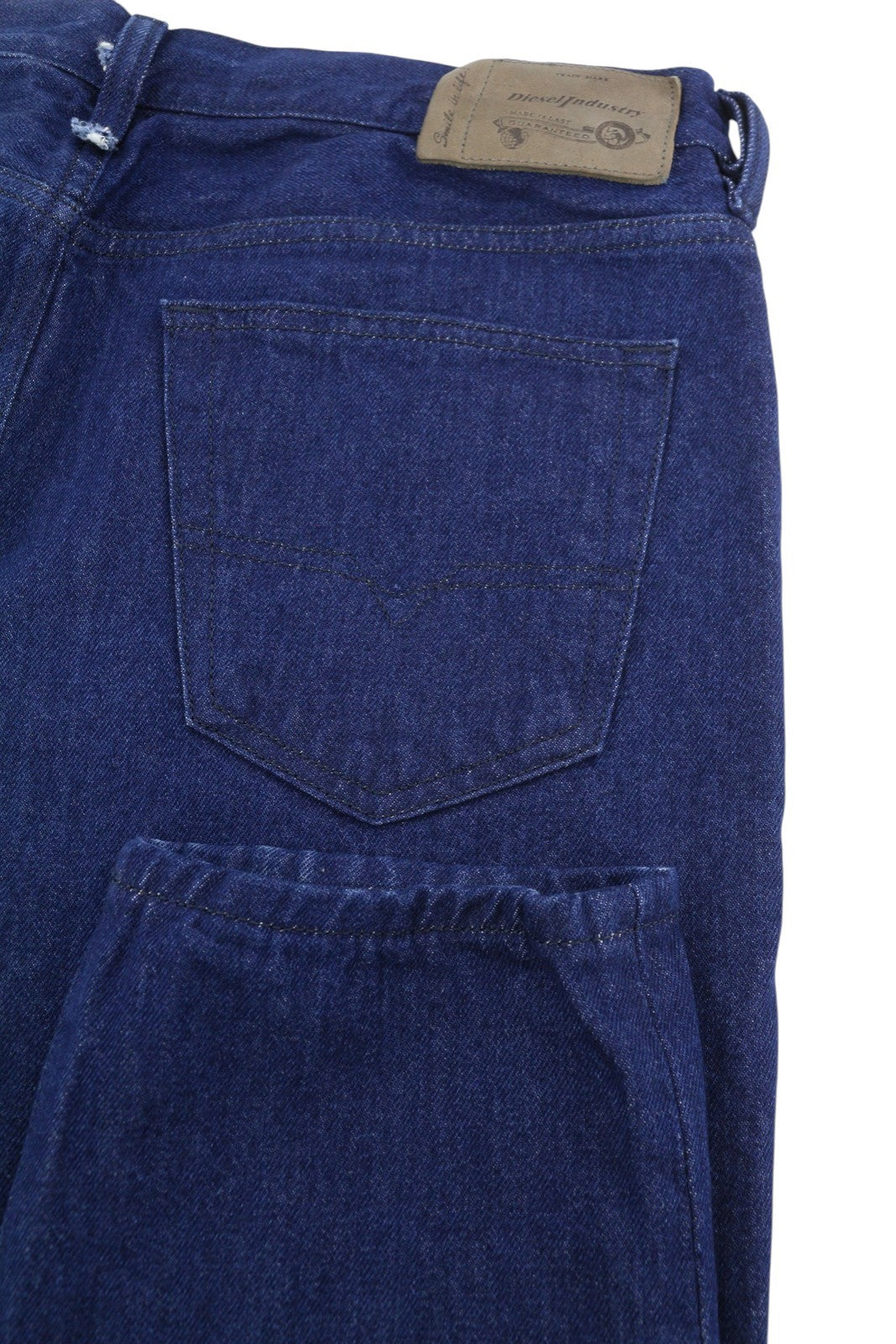 DIESEL Mharky 0078F Men's Jeans W34 Dark Blue Tapered Button Fly Denim