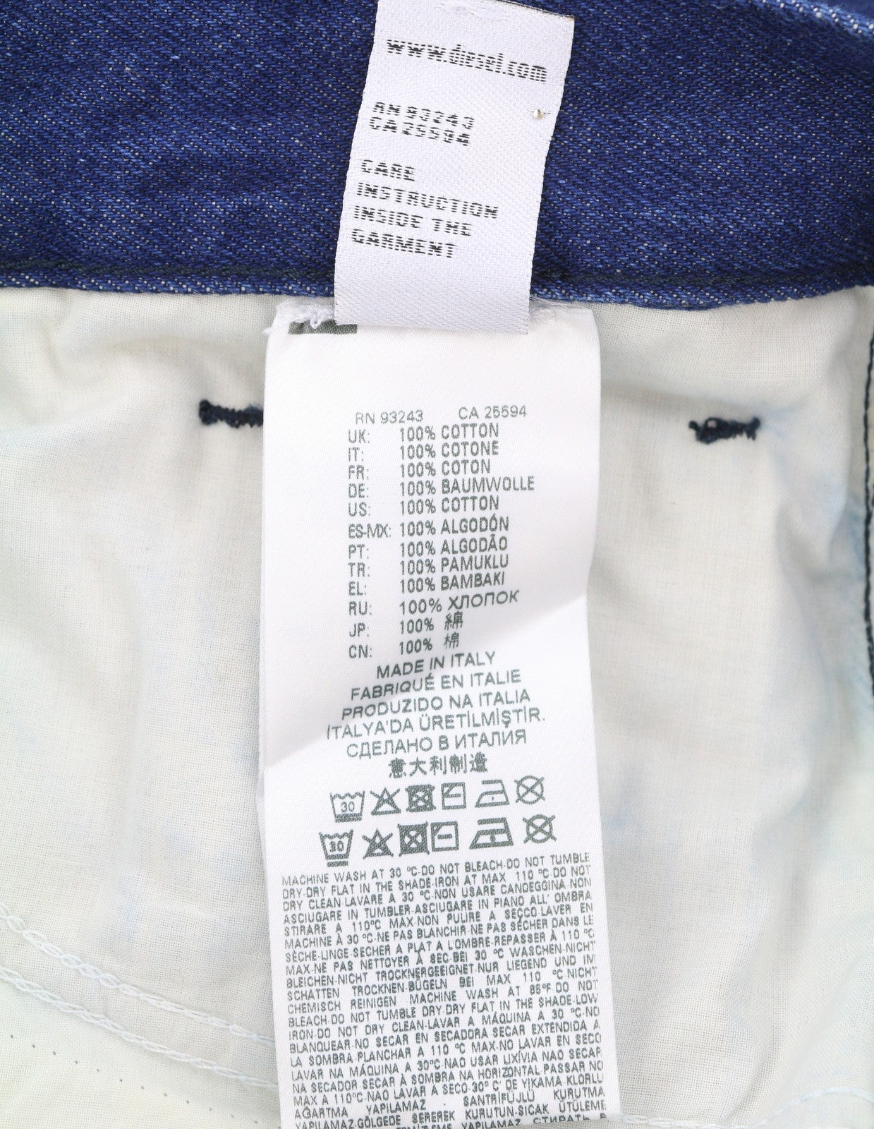 DIESEL Mharky 0078F Men's Jeans W34 Dark Blue Tapered Button Fly Denim