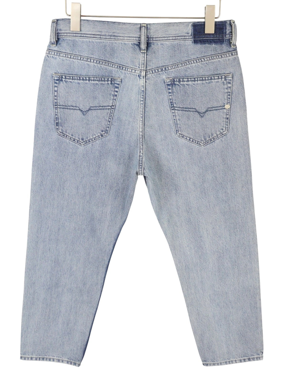 DIESEL Rhial 084FC Men's Jeans W31/L32 Blue Faded Slim Carrot Crop Button
