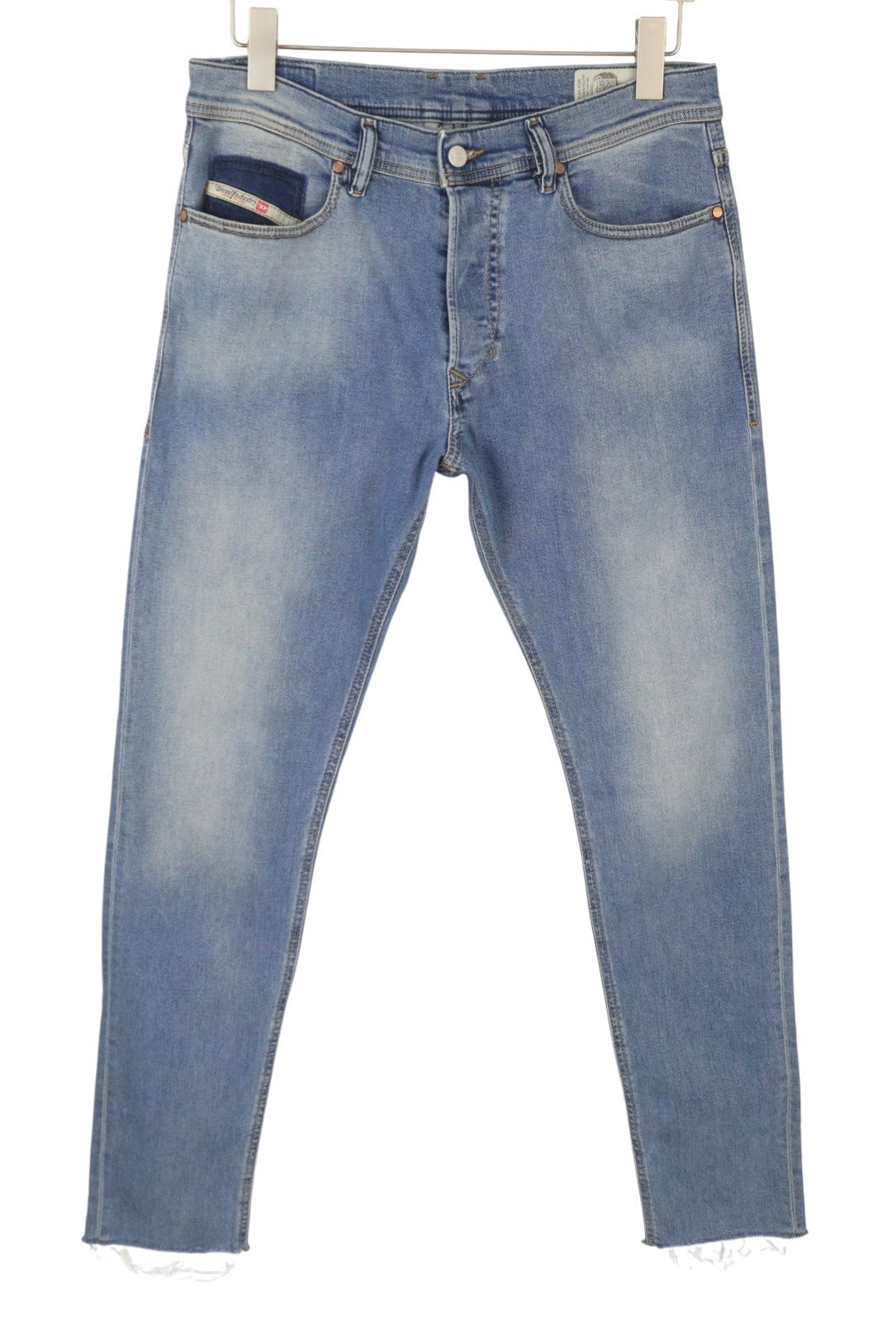 DIESEL Tepphar-R 084SV Men's Jeans W31/L32 Blue Slim Carrot Distress Stretch