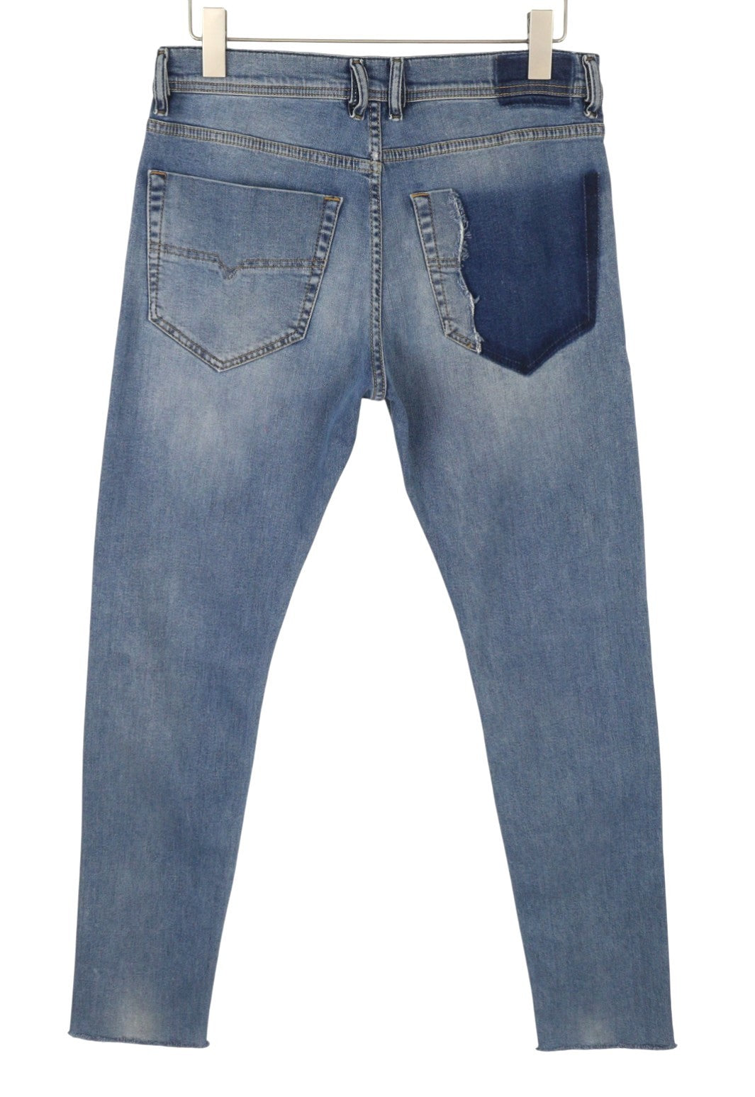 DIESEL Tepphar-R 084SV Men's Jeans W31/L32 Blue Slim Carrot Distress Stretch