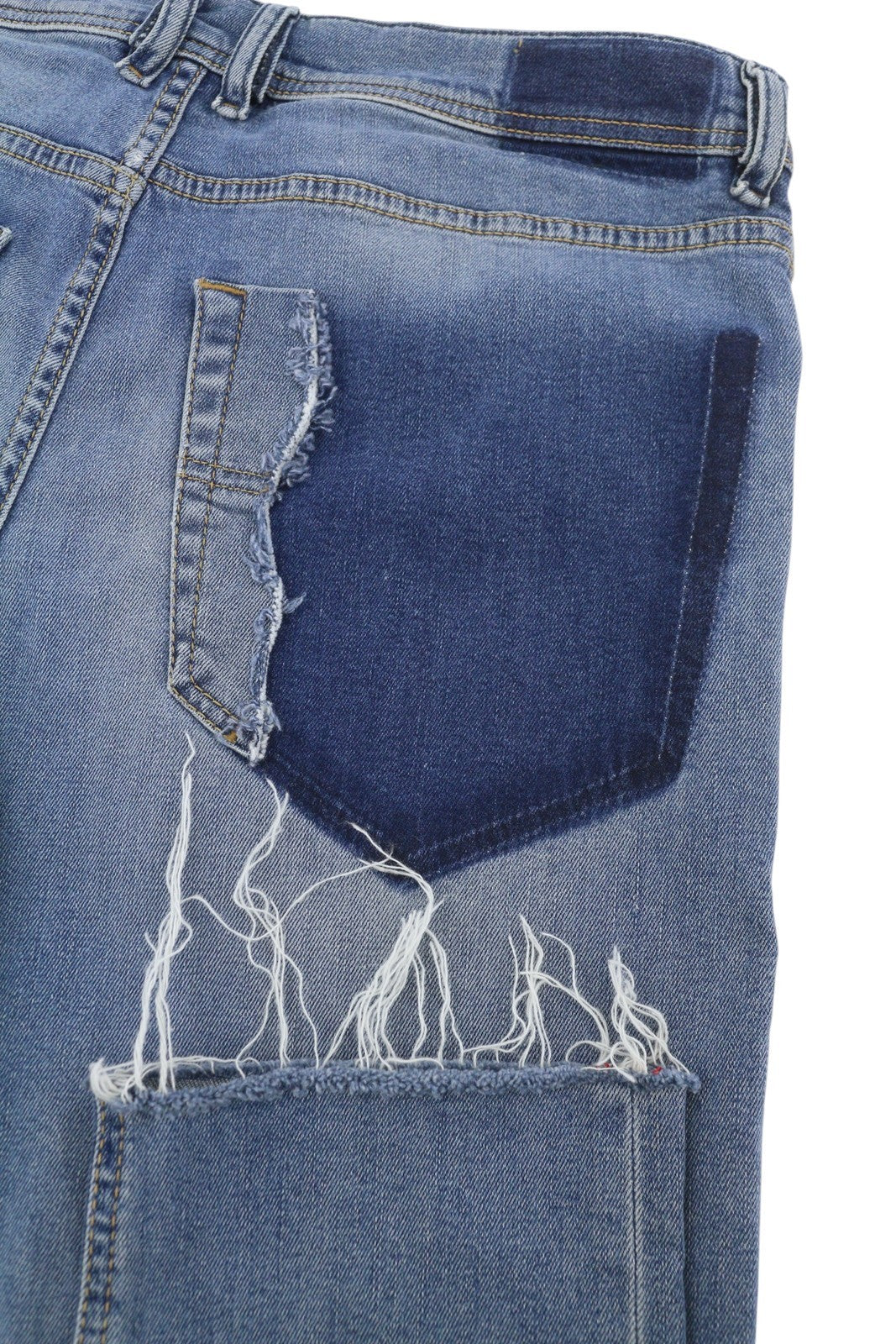 DIESEL Tepphar-R 084SV Men's Jeans W31/L32 Blue Slim Carrot Distress Stretch